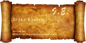 Iritz Elvira névjegykártya